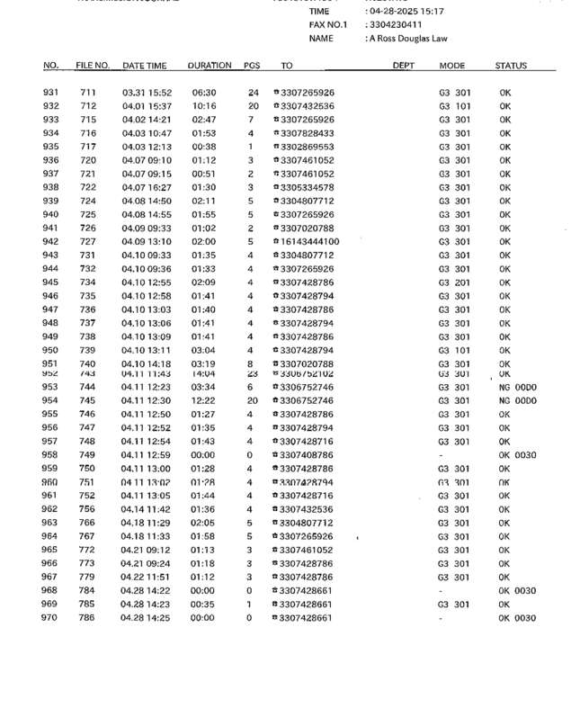 Fax page