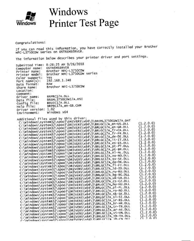 Fax page