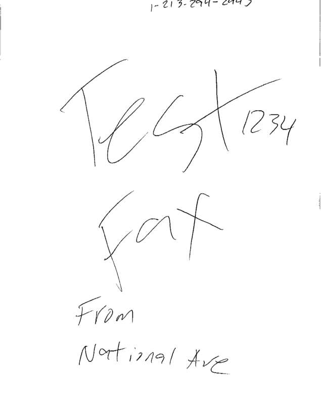 Fax page