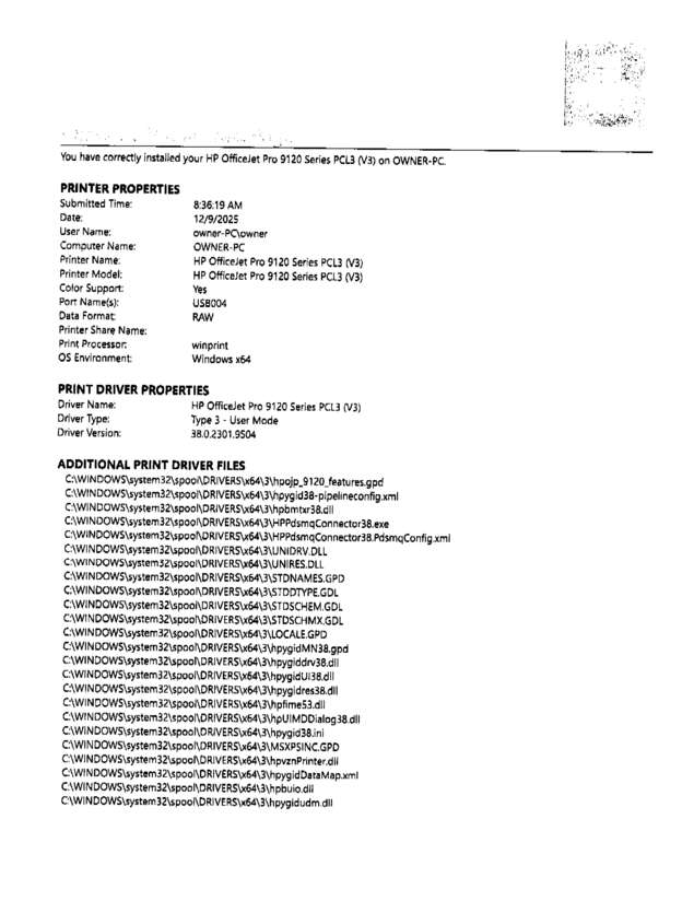 Fax page
