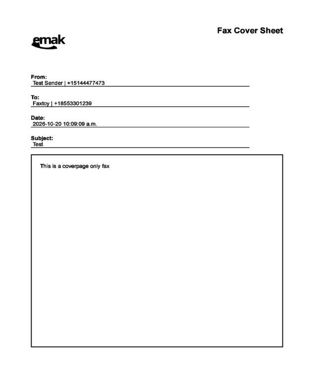 Fax page