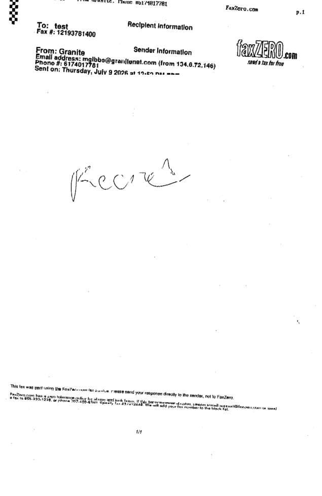 fax page