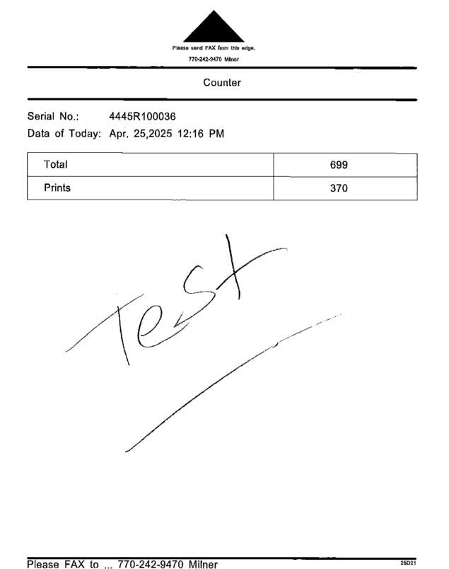 Fax page