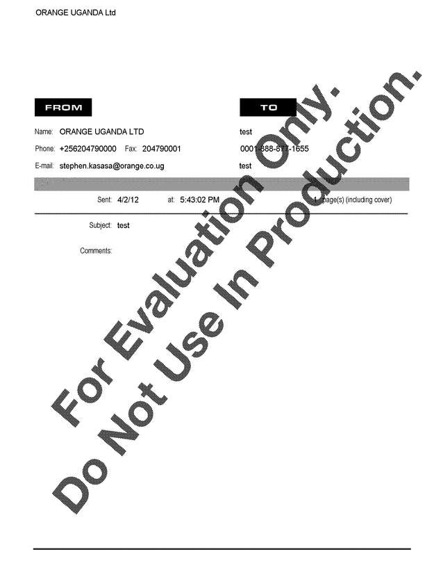 Fax page