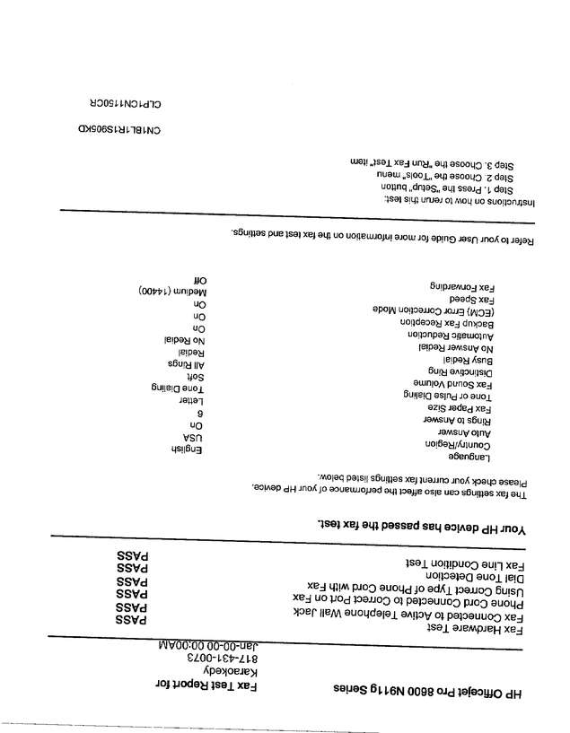 Fax page