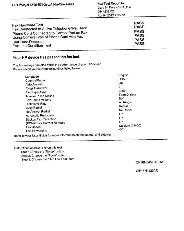 Fax page