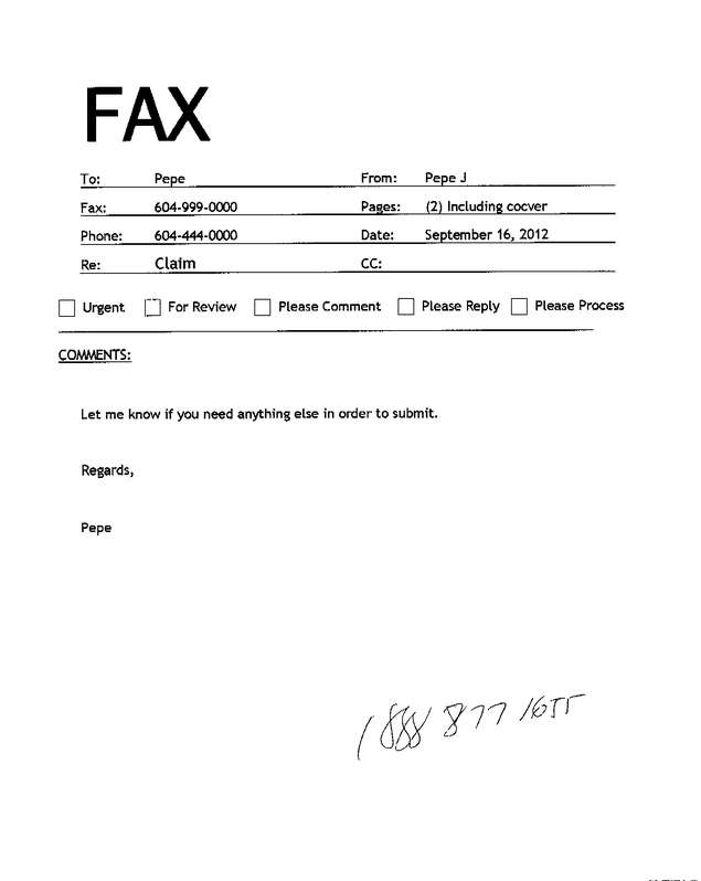 Fax page