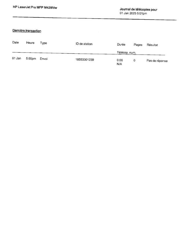 Fax page