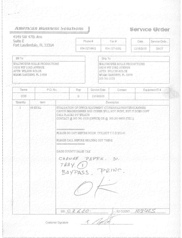 Fax page