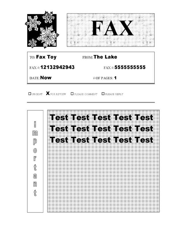 Fax page