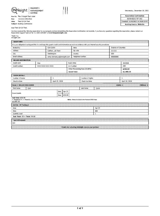 Fax page