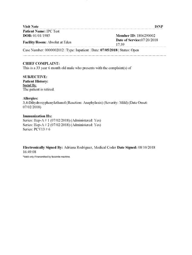 Fax page