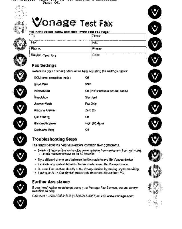 Fax page