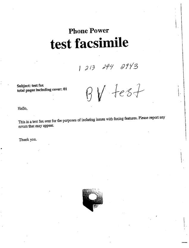Fax page