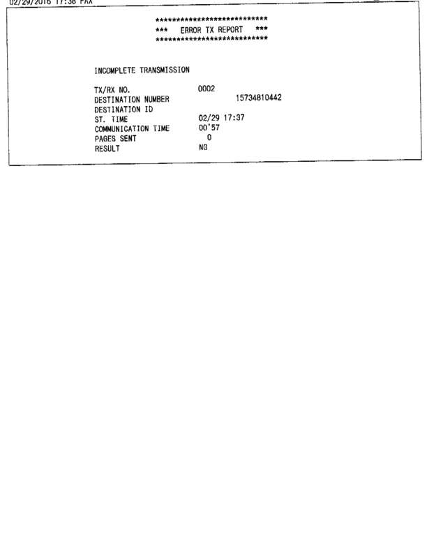 Fax page