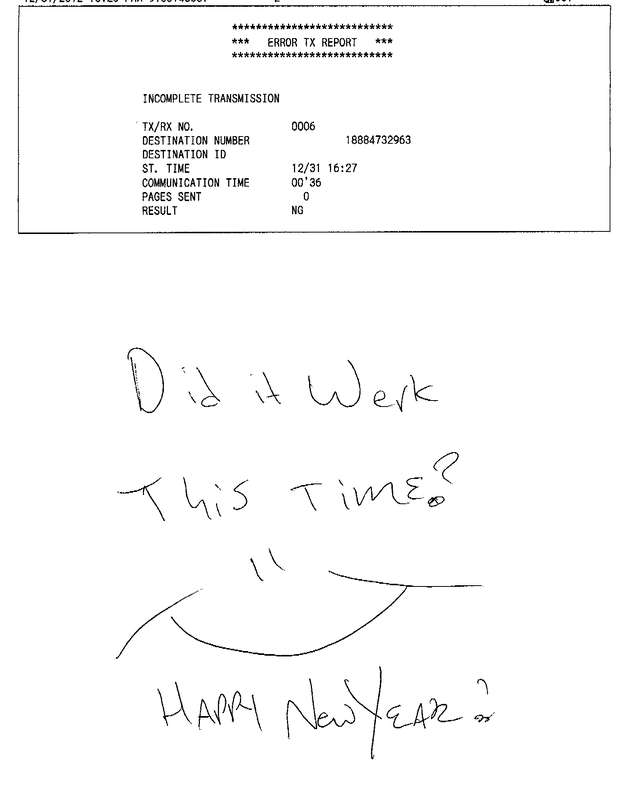 Fax page