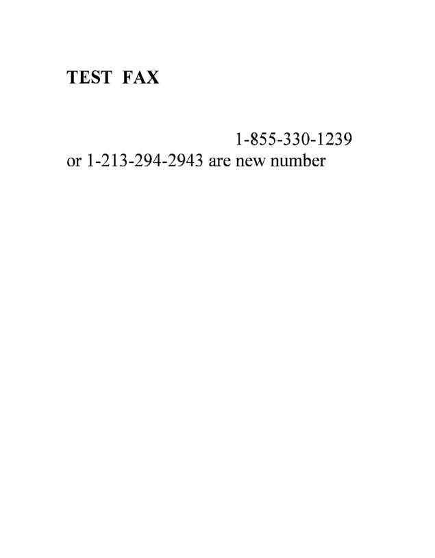 Fax page