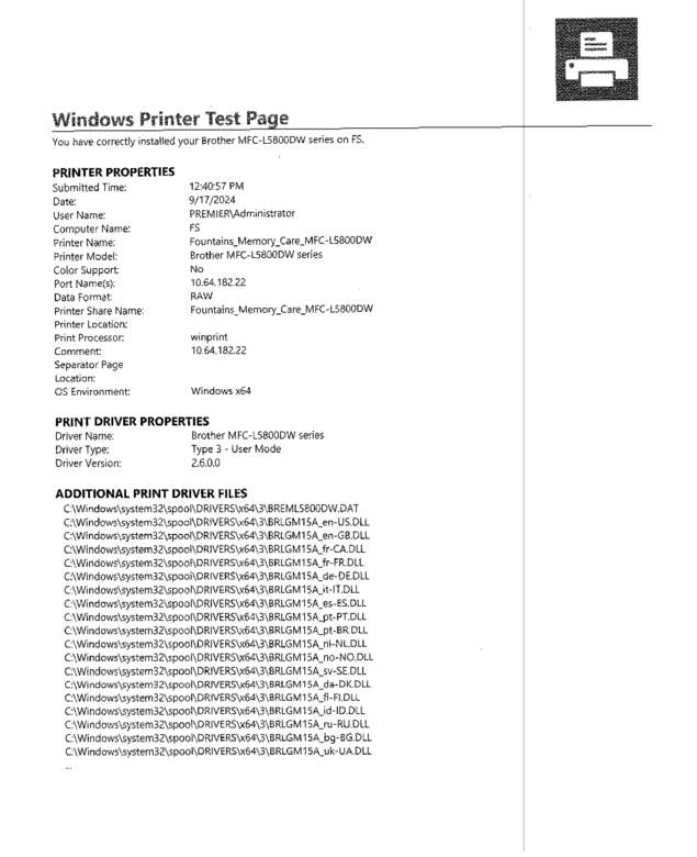 Fax page
