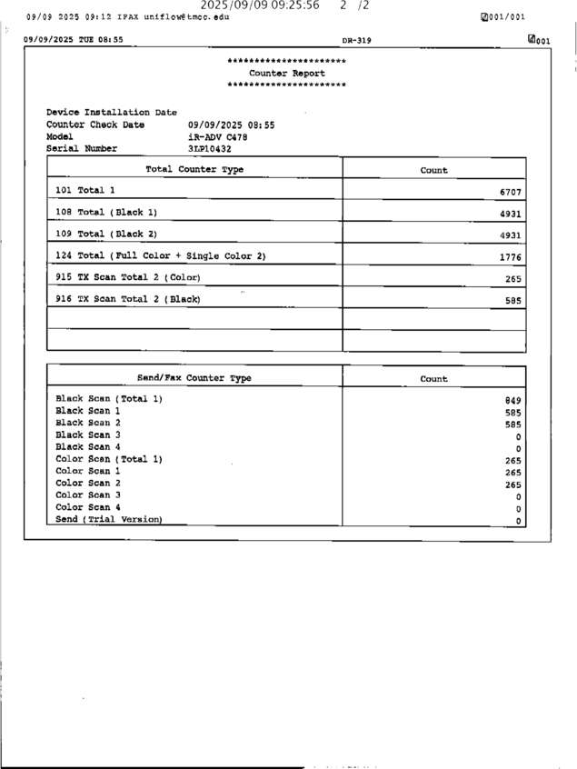Fax page