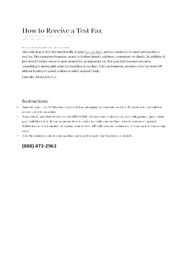 Fax page