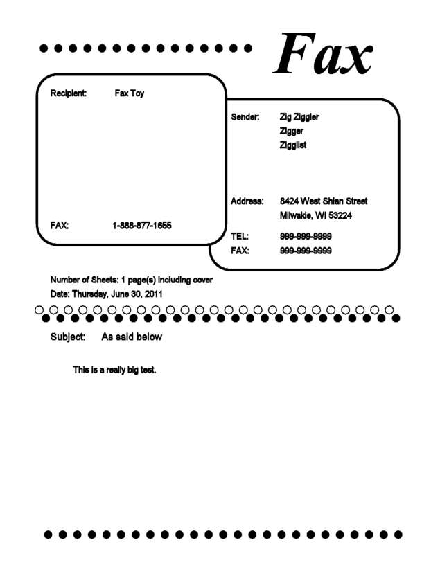 fax page