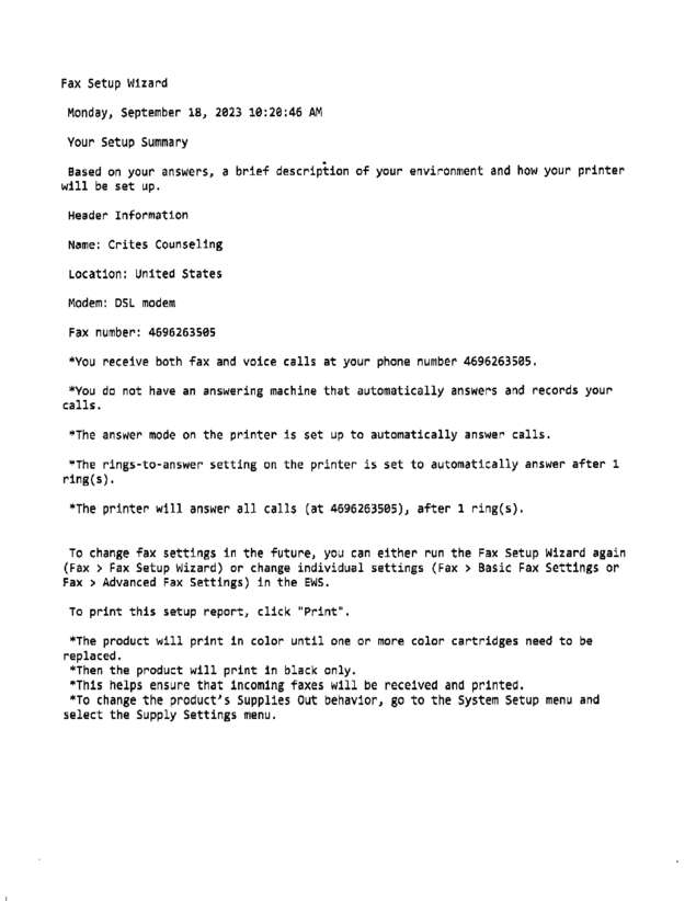 fax page