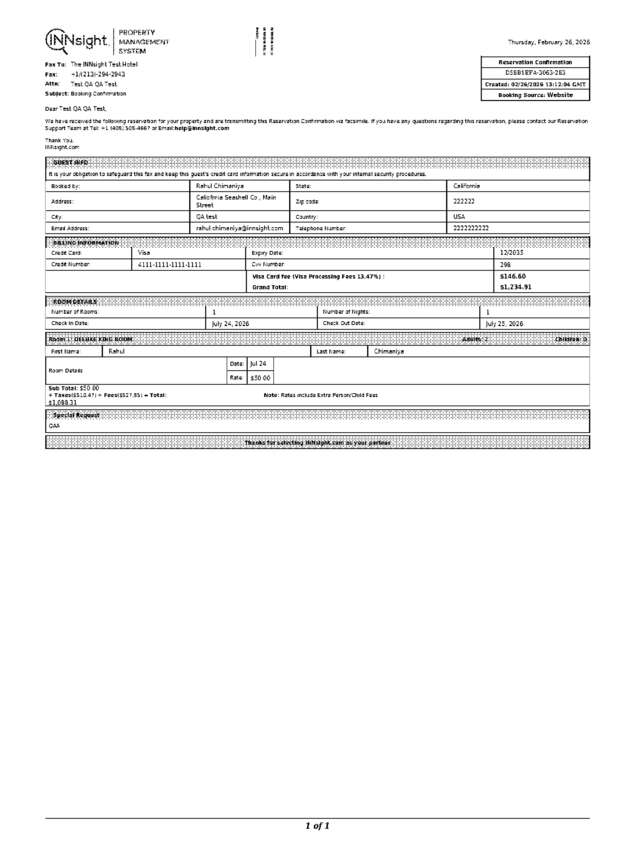 Fax page