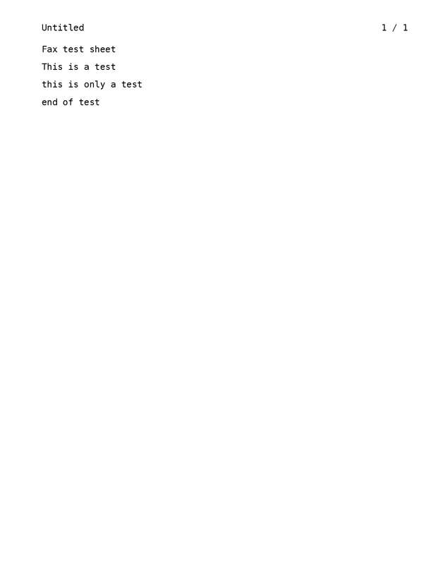 Fax page
