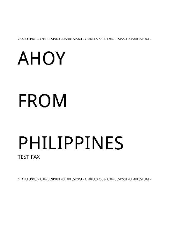 Fax page