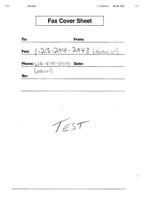 Fax page