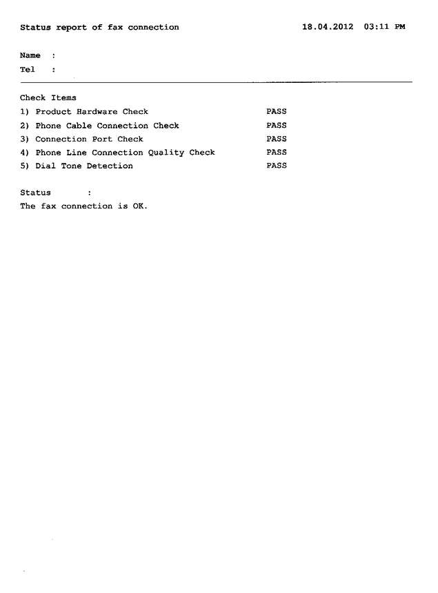 Fax page