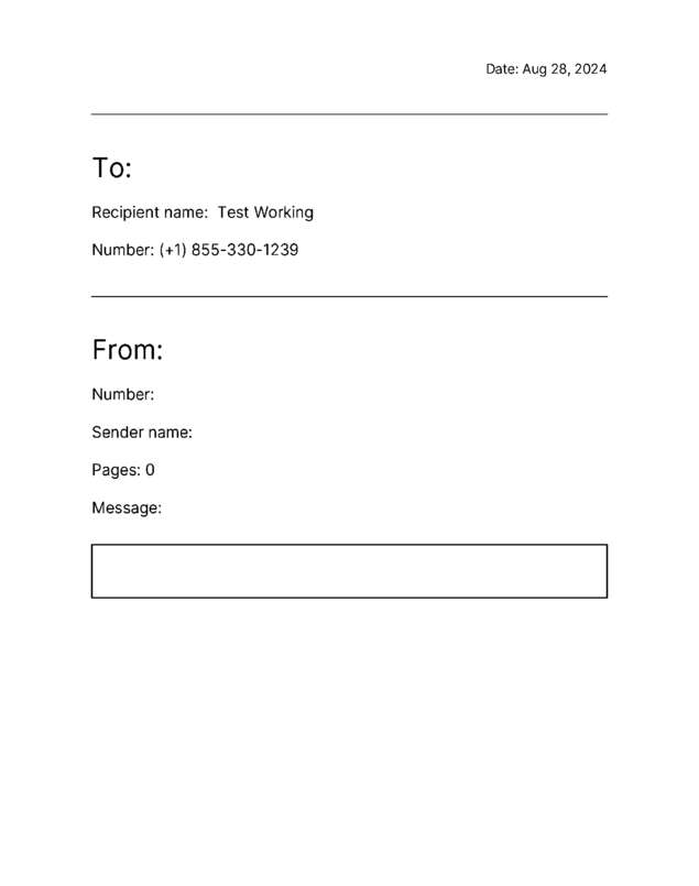 Fax page