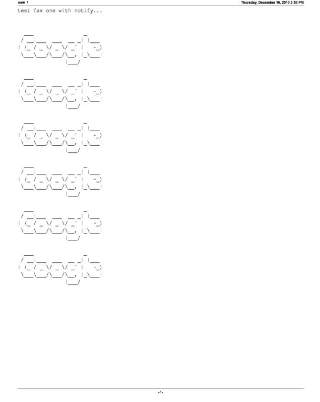 Fax page