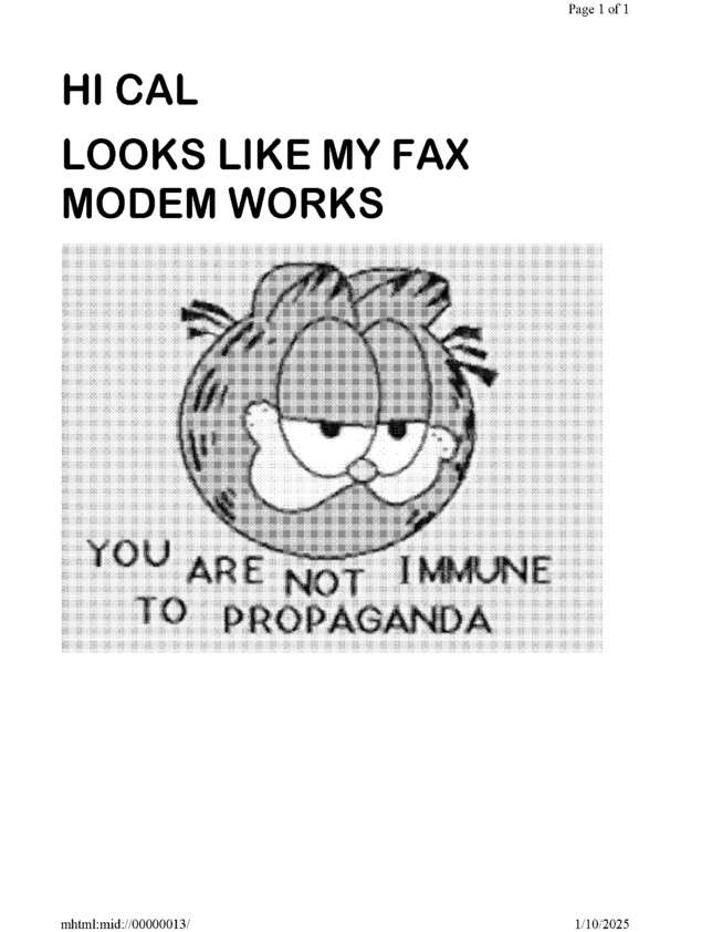 Fax page