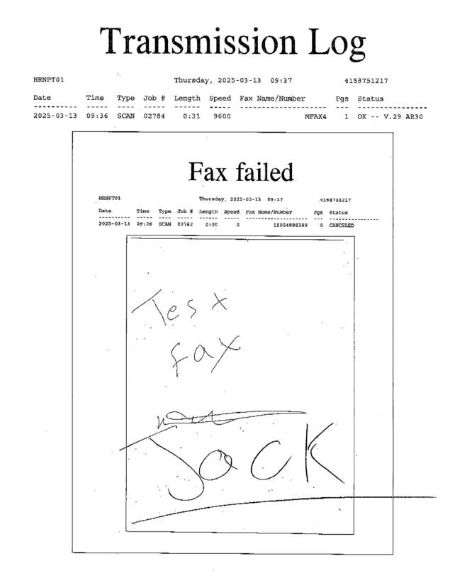 fax page