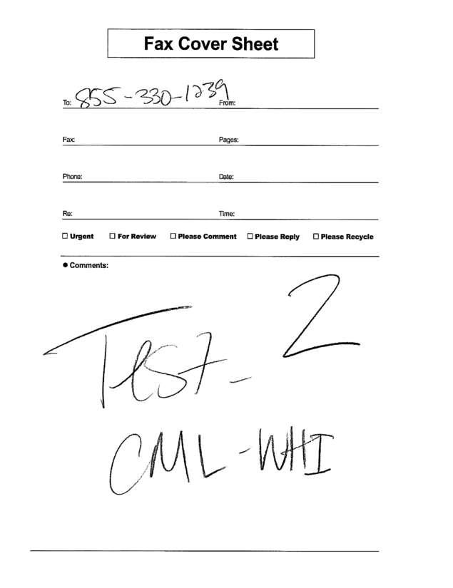 Fax page