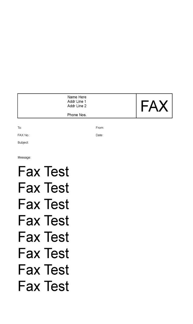 Fax page
