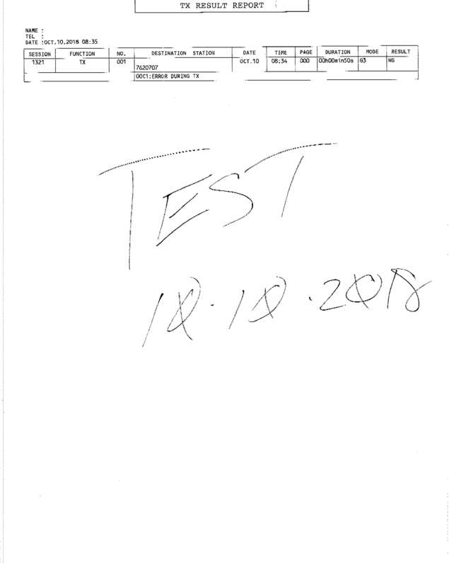 Fax page