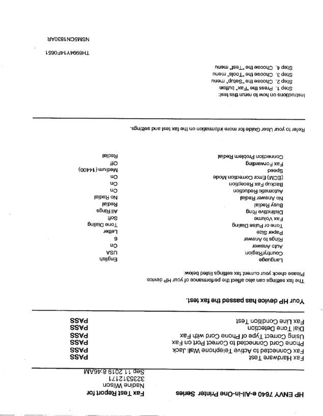 Fax page