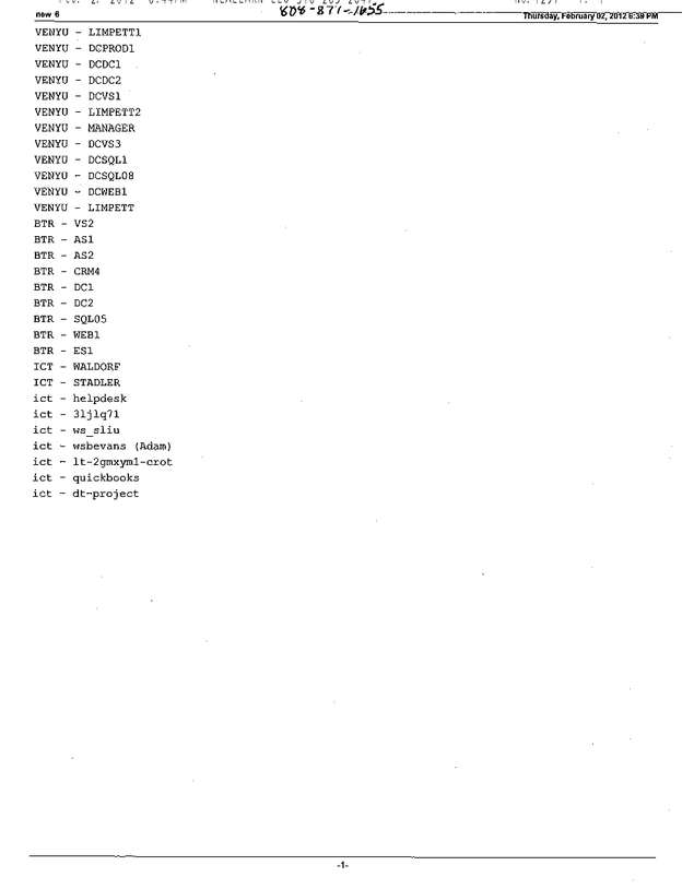 Fax page