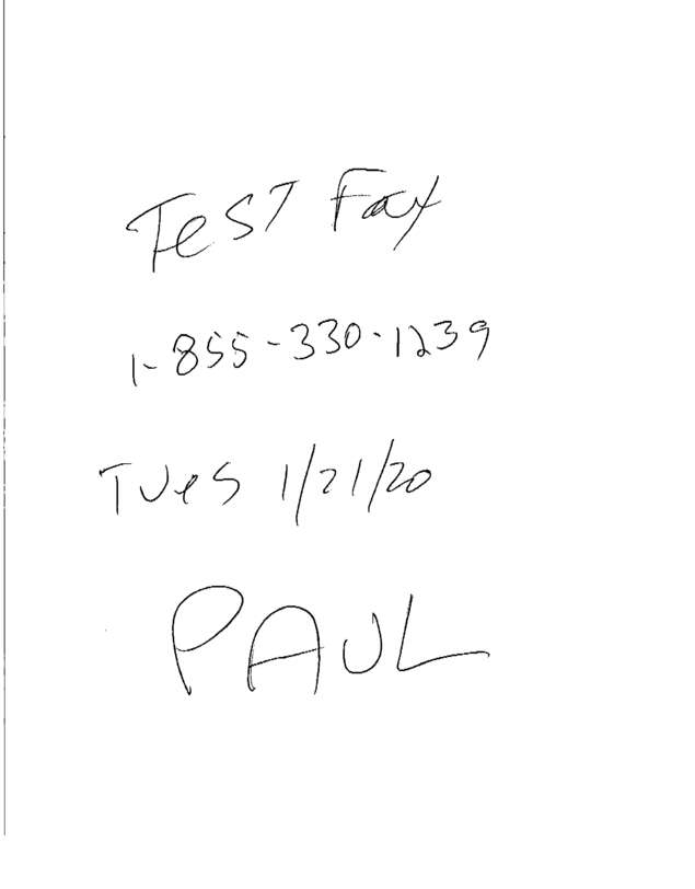 Fax page