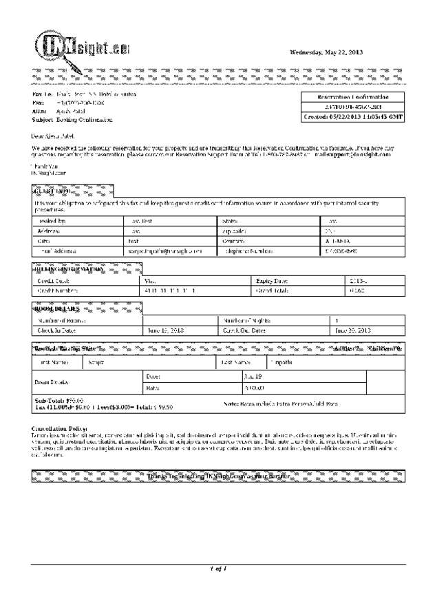 Fax page