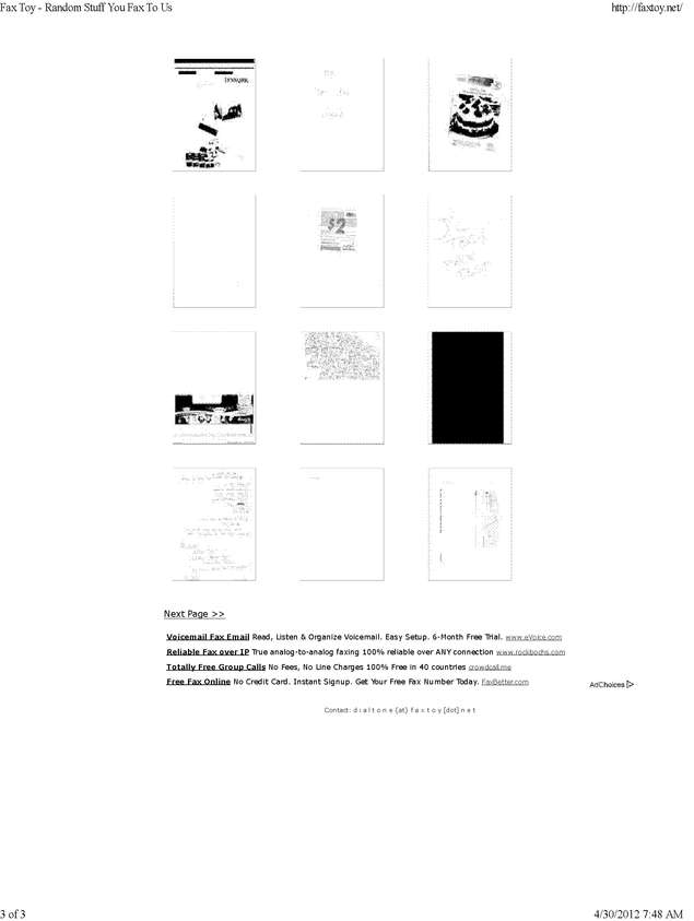 Fax page