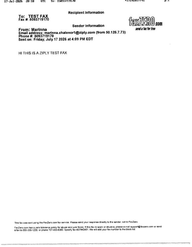 fax page