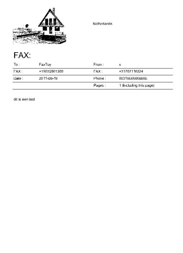 Fax page