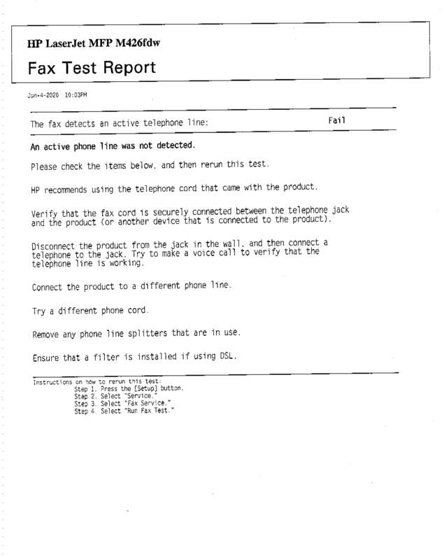 Fax page