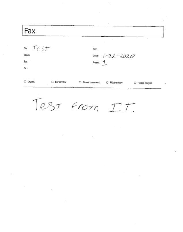 Fax page