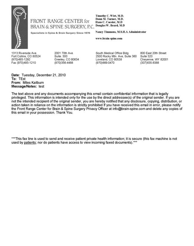 Fax page