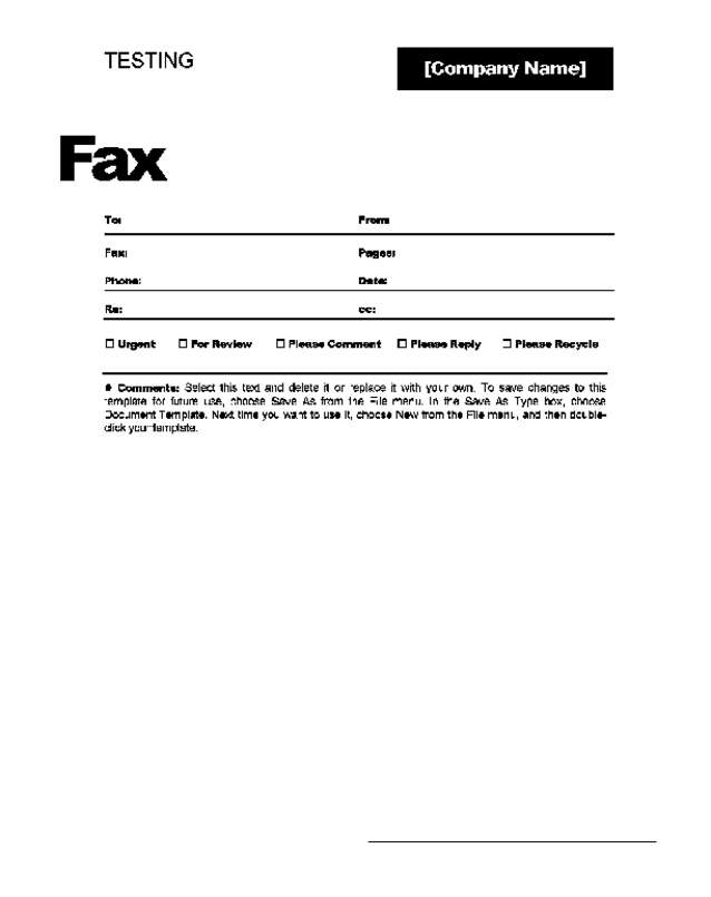 Fax page