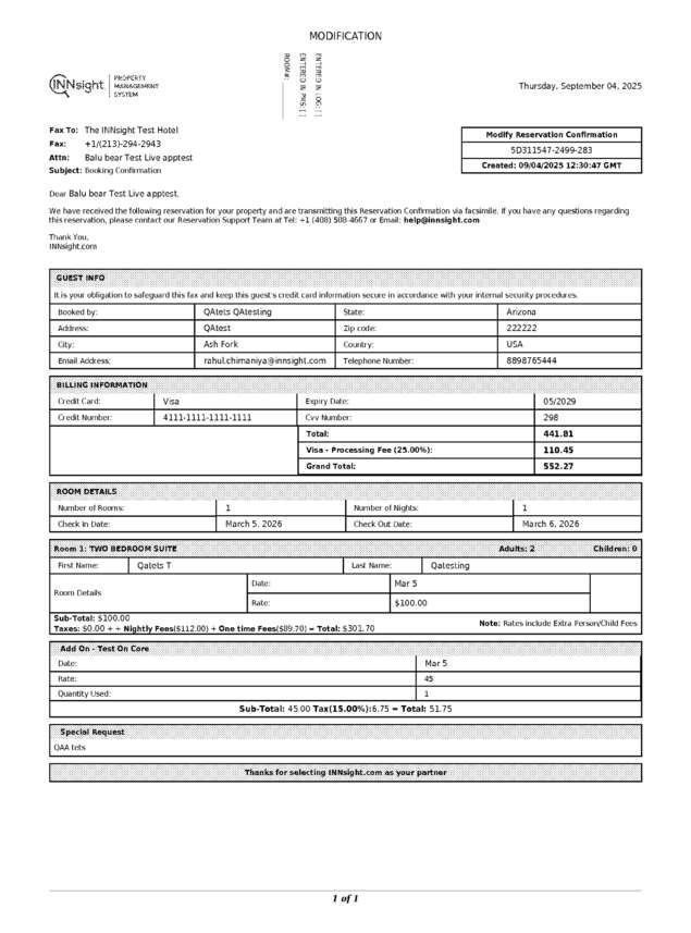 Fax page